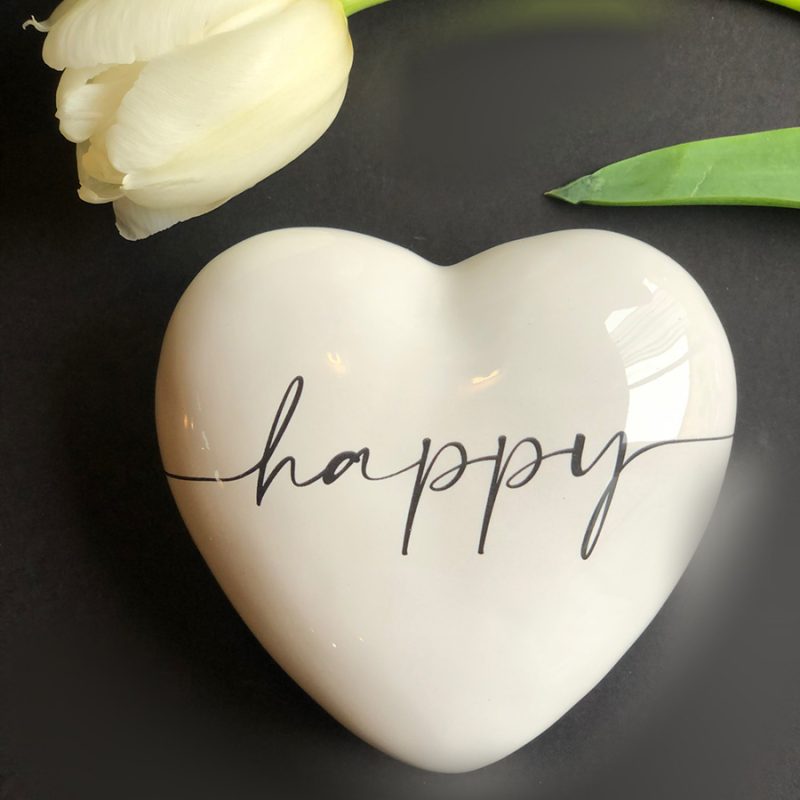 Cuore in ceramica Linea Calligrafa - immagine 2
