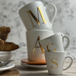 Tazzina caff&egrave; Linea Alfabeto Oro
