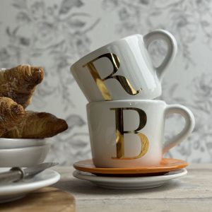 Tazza colazione Linea Alfabeto Oro