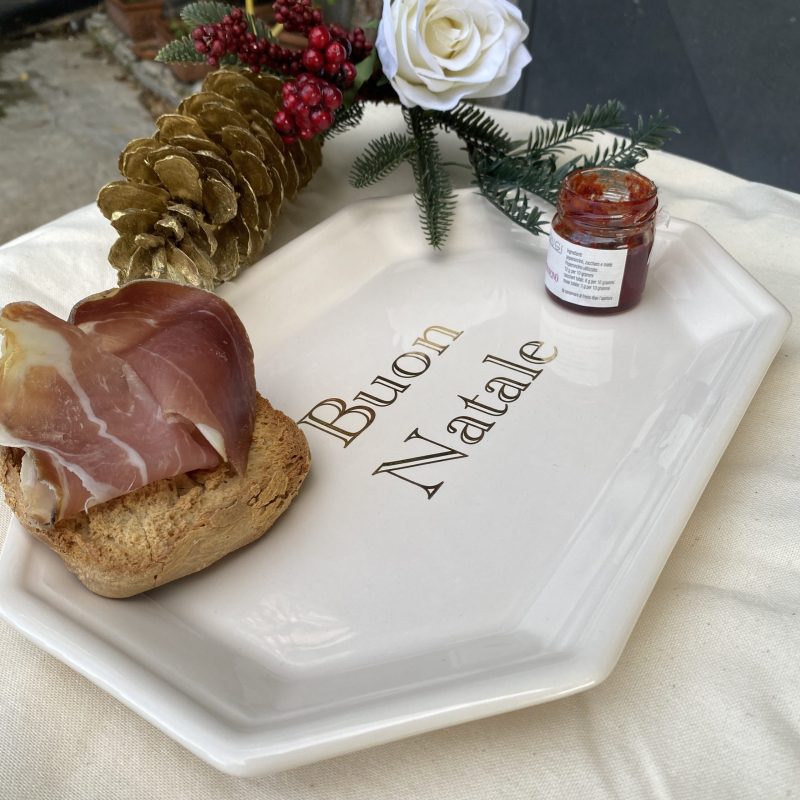 Vassoio ottogonale Linea Natale Oro - immagine 3