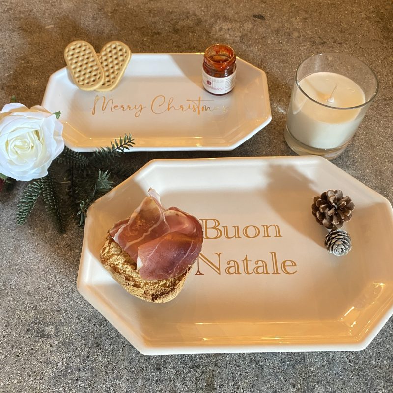 Vassoio ottogonale Linea Natale Oro - immagine 4
