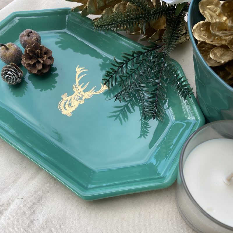 Vassoio ottogonale Linea Natale Oro - immagine 2