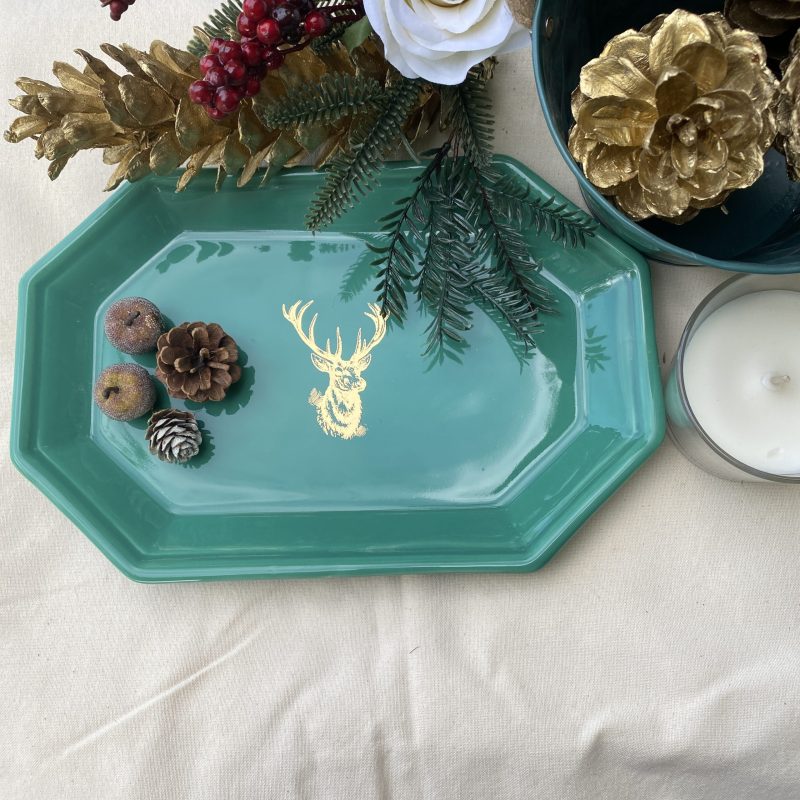 Vassoio ottogonale Linea Natale Oro - immagine 3