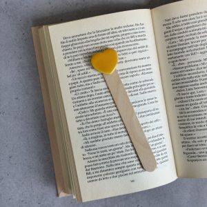 Piastrina cuore arrotondato in ceramica